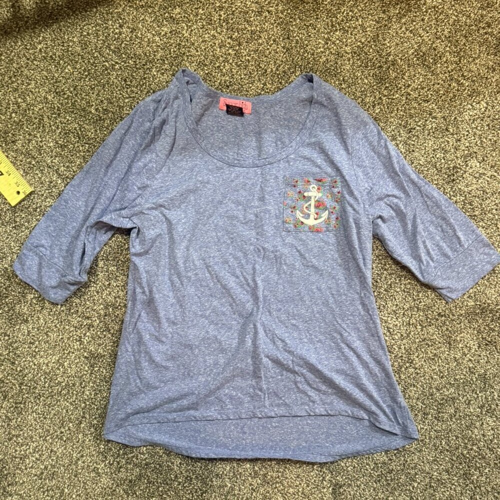Sugar high - Floral Anchor 3/4 sleeve top